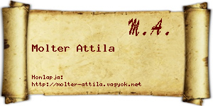 Molter Attila névjegykártya